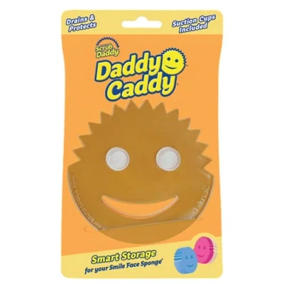 Image de Scrub Daddy Caddy Porte Eponge Evier Ventouse, Support Eponge, pour Rangement Intelligent et Organisation de Cuisine Éponge Mommy, Claire