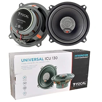 Image de 2 Enceintes coaxiales Voies Focal Universal ICU 130 ICU130 13 cm mm 5&quot; diamètre 60 Watt rms 120 Max 4 ohm 91.8 DB spl, la Paire