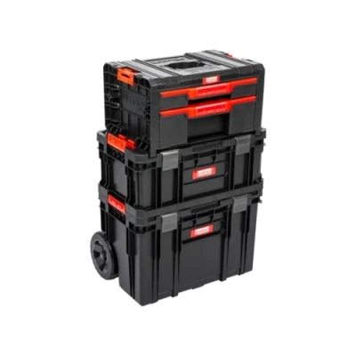 Image de Chariot à outils, taille XL, servante d&#039;atelier, série ausQ Brick avec de nombreux accessoires l x p h en cm : 53 38 98 Le mobile polyvalent, privé et commercial (set 8)