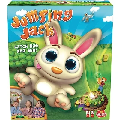 Image de Goliath Jumping Jack, Jeu de Société avec des Lapins à Partir 4 Ans, Jeux pour 2 5 Joueurs, Version Allemande, Bleu
