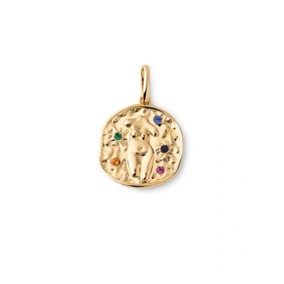 Image de SINGULARU Charm Organic Colors Zodiac Virgo Pendentif en argent sterling avec finition plaquée or 18Kt combinable le collier Bijoux pour femmes