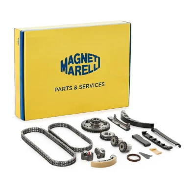 Image de MAGNETI MARELLI 341500000470 Jeu de distribution à chaînes avec joint d&#039;étanchéite roue dentée duplex, Chaîne fermée