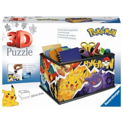 Image de Ravensburger Puzzle 3D Boite de rangement Pot à crayons Pokémon A partir 8 ans 216 pièces numérotées assembler sans colle Accessoires finition inclus 11546