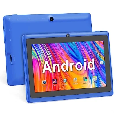 Image de Haehne 7 Pouces Tablette Tactile, Android 5.0 Quad Core Tablet PC, 1Go RAM 8Go ROM, Double Caméras, WiFi, Bluetooth, Bleu