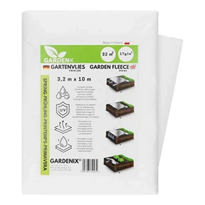 Image de GARDENIX® 32 m² Polaire de Protection Contre Le Froid en Non tissé, protège Les gelées printanières, stabilisation UV (3,2m x 10m)