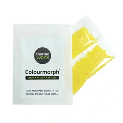 Image de Thermoworx Colourmorph. Thermoplastique moulé à la main multi usages, fondu, moule et réutilisable (jaune)