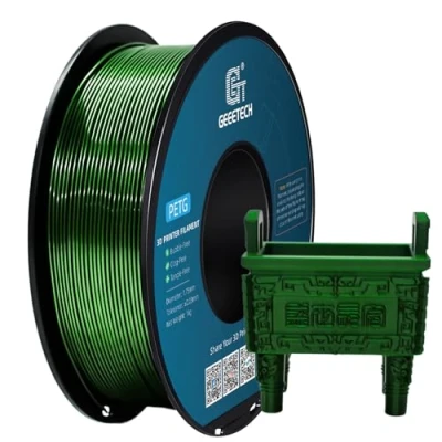 Image de GEEETECH Filament PETG 1,75 mm vert métallisé, haute résistance améliorée, finition brillante, précision ± 0,03 mm, bobine de 1 kg