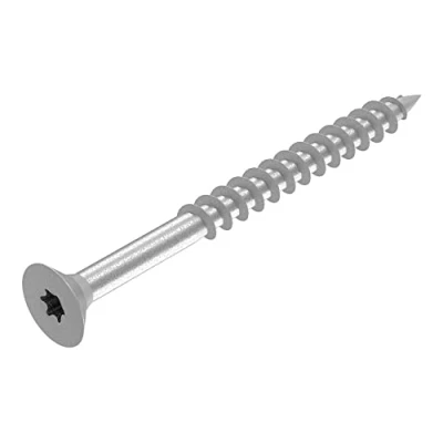 Image de SECCARO Lot de 200 vis à bois pour panneaux d&#039;aggloméré, 4 x 45 mm, en acier inoxydable V2A VA A2, avec filetage partiel, TX/six pans creux