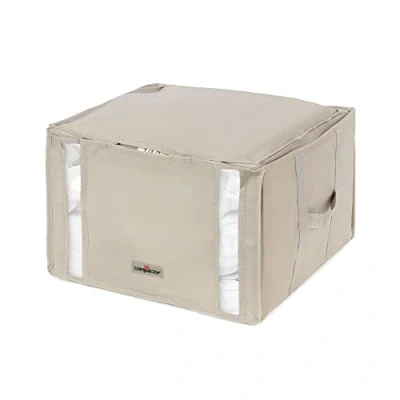 Image de Compactor Housse avec Sac sous vide Dune M, format cube, rangement armoire, dressing, boîte déménagement, compatible aspirateur et pompe à vide, compresse couettes, oreillers vêtements