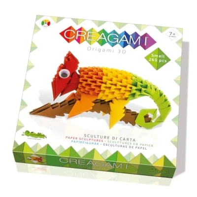 Image de CreativaMente 141333 Anime Creagami Caméléon Origami 3D, 717, Multicolore