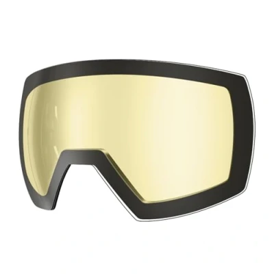 Image de OutdoorMaster Masque de ski, lentille remplacement Ultra, magnétique facile à changer, antibuée, large champ vision, jaune Vlt 91%