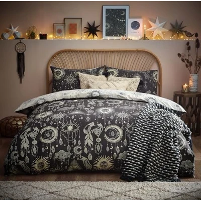 Image de furn. Ensemble de Housse Couette Constellation, Polycoton, Multicolore, Single