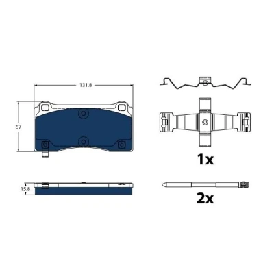 Image de Kit de plaquettes frein, frein à disque TRW GDB2431BTE