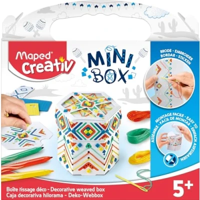 Image de Maped Creativ Kit Activité Manuelle pour Enfant Boîte à Tisser avec Fils Colorés et Mosaïques Loisirs créatifs Enfants dès 5 Ans