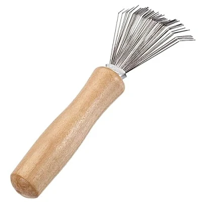 Image de 1 Pcs Nettoyant Poignée En Bois Pour Peigne,Nettoyage Brosse à Cheveux Portable Brosse,Nettoyage De Peigne Cheveux,Nettoyant Outil,Pour Nettoyer Les Brosses,Peignes,Tapis Bain,Tapis