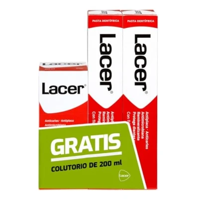 Image de Dentifrice Action Complète Lacer 2 x 125 ml 3 Pièces
