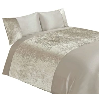 Image de Rapport Home Parure de lit en Velours, Coton, 50% Polyester, crème, Double