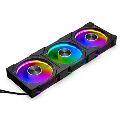 Image de Phanteks D30 PWM Lot de 3 ampoules D RGB à flux d&#039;air standard Noir 120 mm