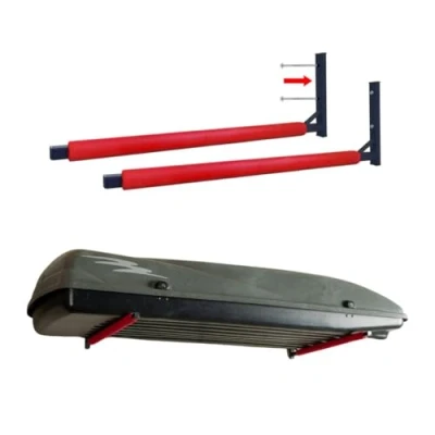 Image de Pallit BRACKET M Support mural pour coffre de toit, canoës et planches surf Rangement peu encombrant garage cave Charge maximale 40 kg universel objets encombrants