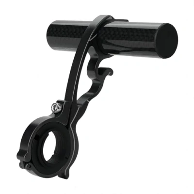 Image de VIFER Extension de Guidon vélo 10cm Support en Alliage d&#039;aluminium Rallonge Multifonction pour LED Lumière Téléphone GPS Accessoires (Noir)