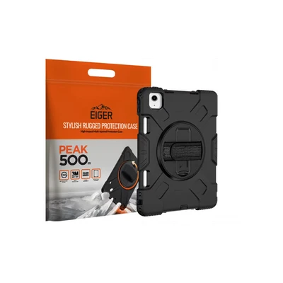 Image de Coque pour iPad 10.9&quot; (2022/23) EIGER Protection Complète avec Poignée rotative à 360 Noir