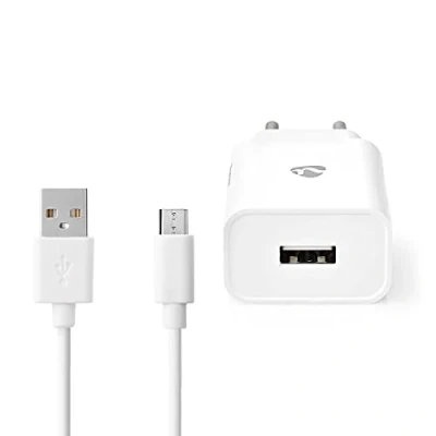 Image de NEDIS Netzladegerät 12 W 1x 2.1 A Anzahl der Ausgänge: 1, USB A, Micro (Lose) Kabel, Single Voltage Output, we