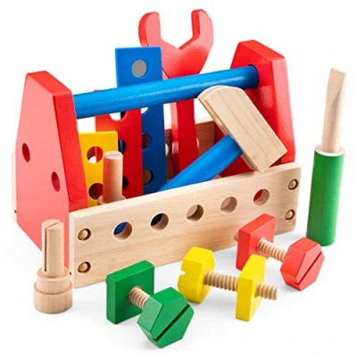 Image de New Classic Toys go boîte à Outils Jeu d’Imitation Éducative pour Enfants, 550, Multicolore, 13 Stück