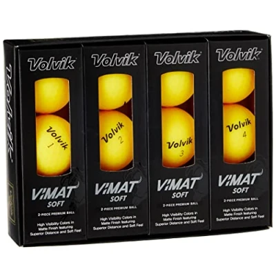 Image de Volvik Vimat Balle de Golf Unisexe Jaune Taille Unique, Mixte, Jaune, Unique