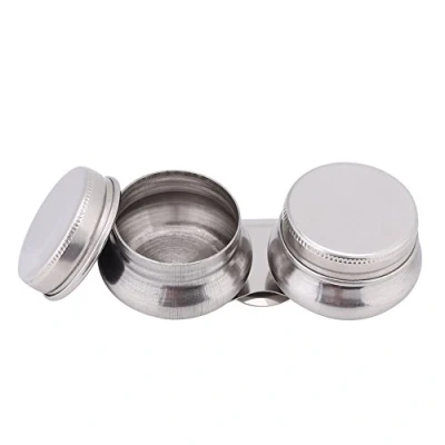Image de Hilitand Tasse Double Palette Conteneur D&#039;huile en Acier Inoxydable Coupe Peinture Megilp De Térébenthine avec Couvercle À Visser