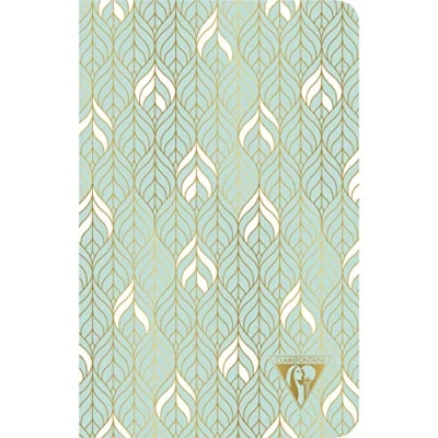 Image de Clairefontaine 193306C Un Carnet Cousu couleur Vert d&#039;Eau 11x17 cm 96 Pages Lignées Papier Ivoire 90 g Couverture Carte Pelliculage Mat Collection Neo Deco Printemps Été
