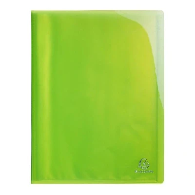 Image de Exacompta Réf. 85873E 1 Protège documents Iderama 40 pochettes cristal lisse 80 vues pour A4 dim 24 x 32 cm couverture en polypro semi rigide couleur vert anis