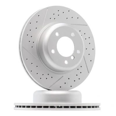Image de DELPHI BG9235C Disque de frein Essieu avant 338 26 5 ventilé, fendu/perforé revêtu à haute teneur en carbone sans roulement roue, bague ABS