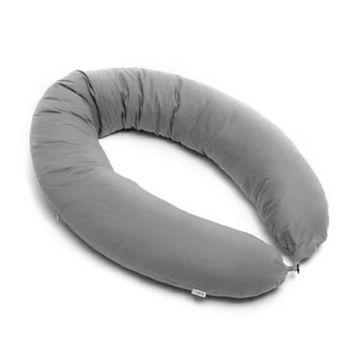 Image de InnovaGoods Coussin d&#039;allaitement Multifonction Brellow, Ergonomique et Confortable, Adaptable Multiposition, Housse Lavable, Coton, Gris, Taille Unique