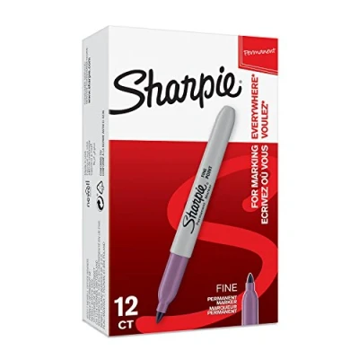 Image de Sharpie 2025039 Boîte de 12 Marqueurs permanent pointe fine encre Mûre