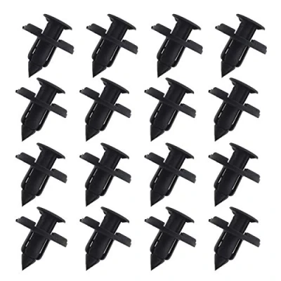 Image de Create idea Lot de 50 clips fixation pour pare chocs voiture 0155309321 en nylon noir trou 8 mm compatible avec Pathfinder Primera 350Z