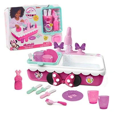 Image de Coffre évier Magique de Minnie Mouse Disney Junior, 14 Accessoires, Fonctionnel, Jeux d’Imitation, Jouet pour Enfants 3 Ans et Plus par Just Play