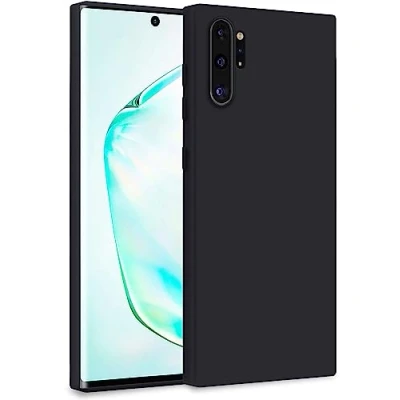 Image de MyGadget Coque pour Samsung Galaxy Note 10 Plus Case TPU Souple &amp; Soft avec Doublure Microfibre Cover Protection Extra Fine Légère Noir