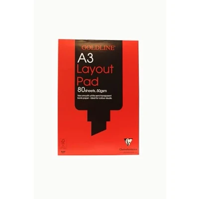 Image de Clairefontaine GPL1A3Z Goldline Layout bloc collé 80F A3 50g