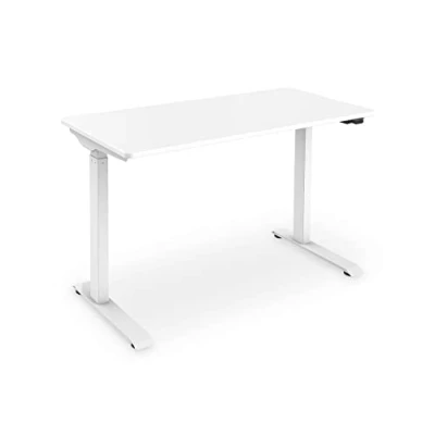 Image de DIGITUS Bureau à hauteur réglable électrique 1 moteur panneau de commande 120 x 60 (L P) Rectangulaire Blanc