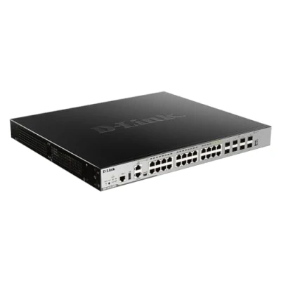 Image de D Link DGS 3630 28PC/SI commutateur réseau Géré L3 Gigabit Ethernet (10/100/1000) Connexion Ethernet, supportant l&#039;alimentation via ce port (PoE) Noir, Gris Neuf