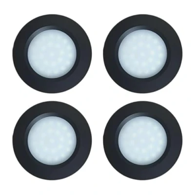Image de MARVIX Lot de 4 spots LED 12 V avec interrupteur marche/arrêt à intensité variable pour caravane, camping car, bateau, blanc froid 6000 K
