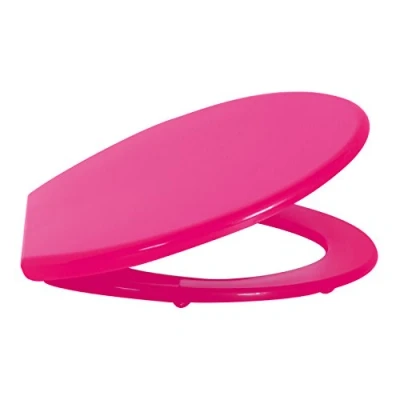 Image de Abattant WC en Polypropylène Rose MSV Universel Entraxe de fixation universelle
