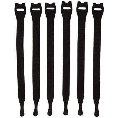Image de VELCRO Ruban auto agrippant réutilisable ONE WRAP, 12mm x 20 cm Noir, Paquet de 6