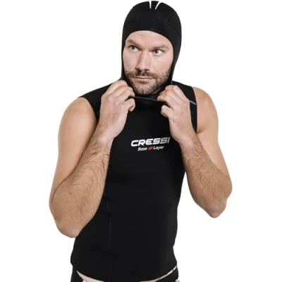 Image de Cressi Base Layer Man 2.5mm Gilet de Protection pour Plongée en Néoprène 2.5 mm, Noir, Hommes