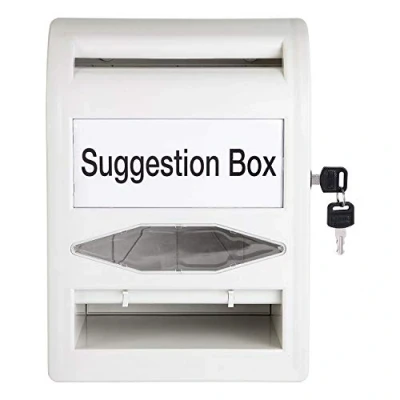 Image de Amazon Basics Urne en ABS avec verrou, Clé, Opaque