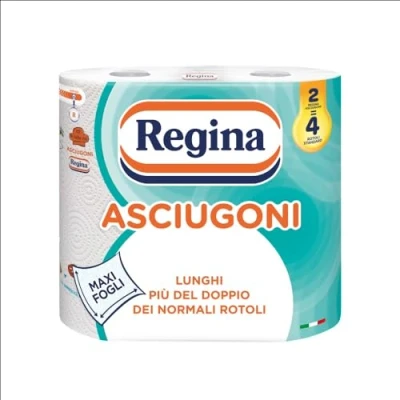 Image de Sèche linge Queen Papier cuisine Lot de 2 rouleaux à plis 100 déchirures par rouleau* Maxi feuilles Long plus du double des normaux 100% certifié FSC®