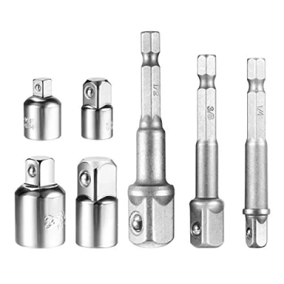 Image de Newder Adaptateur Douille, socket Adaptor Converter Set Clé d&#039;écrou de 3 pièces Extension Bit + Lot 4 Adaptateurs Réducteurs Pour Clés à Rochet 1/2&quot; 3/8&quot; 1/4&quot; Outils