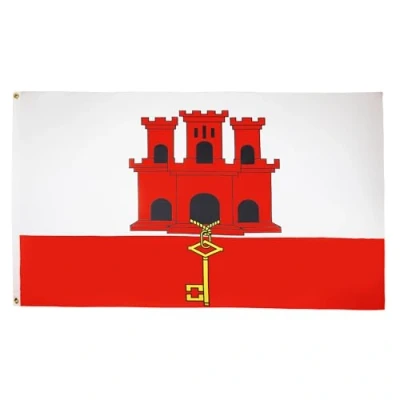 Image de AZ FLAG Drapeau Gibraltar 150x90 cm Gibraltarien 100% Polyester Avec Oeillets Métalliques Intégrés Pavillon 110 g