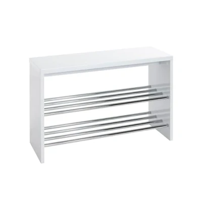 Image de HAKU Möbel Banc à Chaussures, MDF, Blanc Chrome, L 81 X P 30 H 55 cm