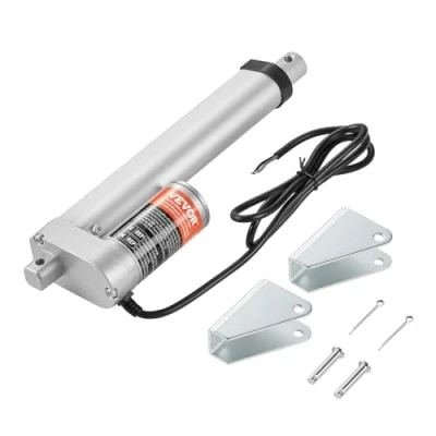 Image de VEVOR Actionneur Linéaire 12 V, de Mouvement 150 mm 330 lb/1500 N 5 mm/s avec Support Montage et Protection IP54 pour Meubles, Systèmes d&#039;Automatisation, Équipements Mécaniques